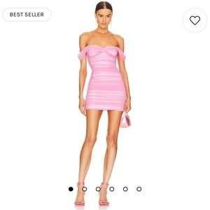Norma Kamali Walter Mini Dress in Candy Pink